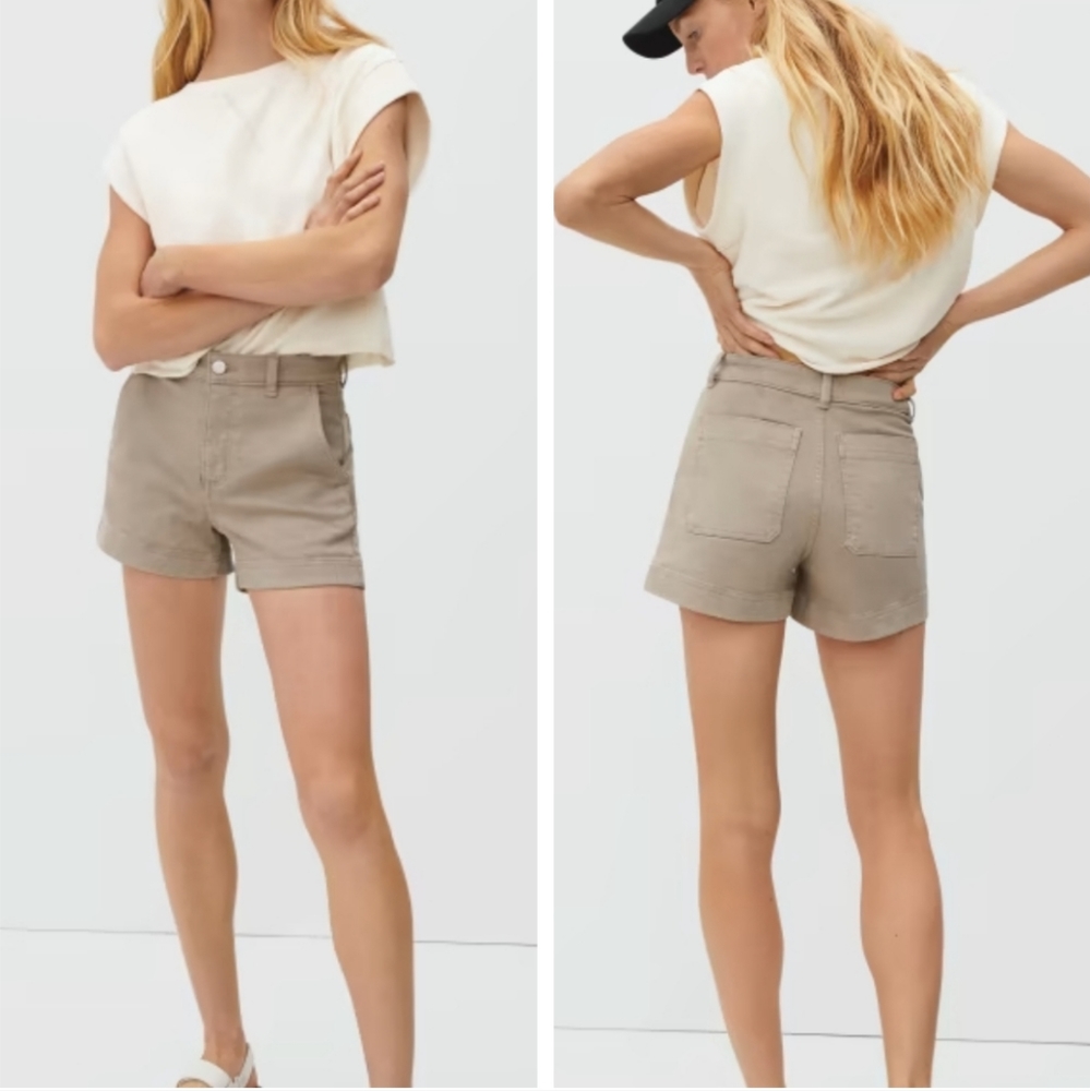 Everlane Chino Cotton Twill Khaki Shorts